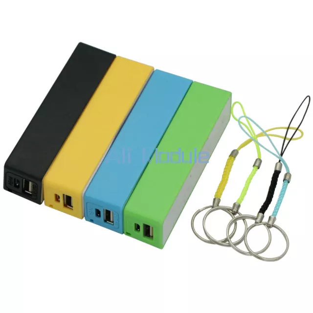 Kit custodia power bank USB nero/blu/verde/giallo caricabatterie scatola fai da te