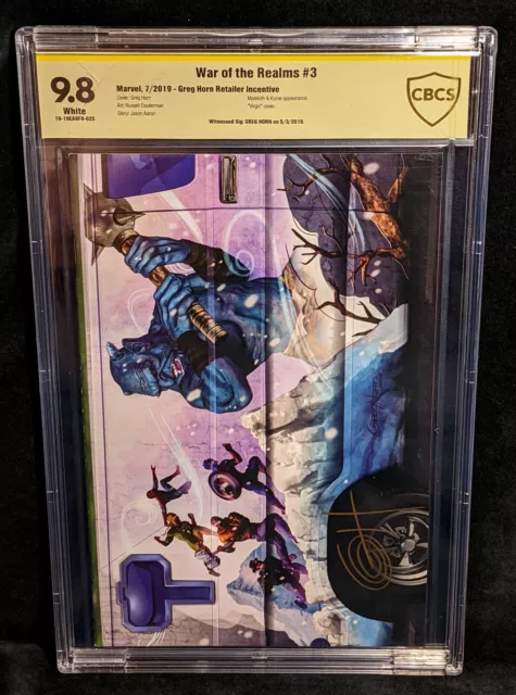 War of the Realms 3 CBCS SS 9.8 Greg Horn Virgin Retailer incentive Like CGC