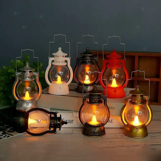 Hängendes Kerzenlicht, Retro Antik LED Kerosinlampe Hurrikan Bergleute Laterne