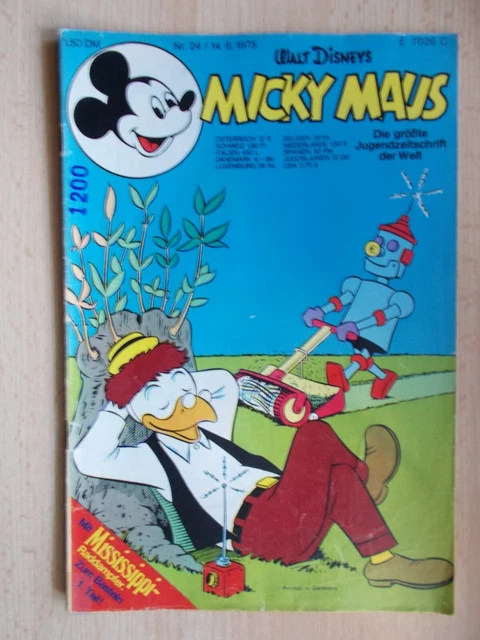 Comics, Hefte, MICKY MAUS, Band Nr. 24/1975 , ohne Beilage, Walt Disney, Ehapa