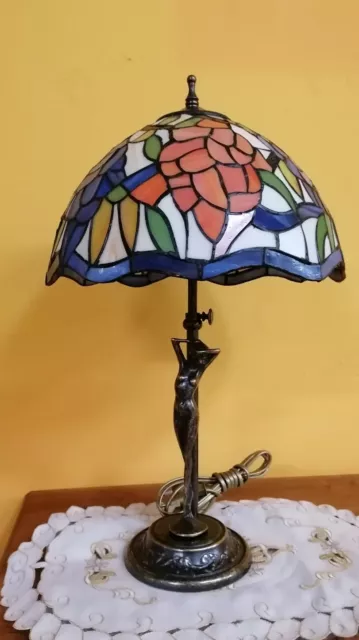 lampada tavolo stile liberty Tiffany   paralume 30 cm