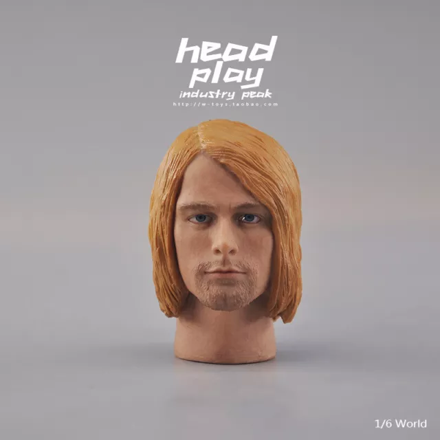 Headplay 1:6 Kurt Cobain Soldier Head Sculpt Normal version For 12" Male Body