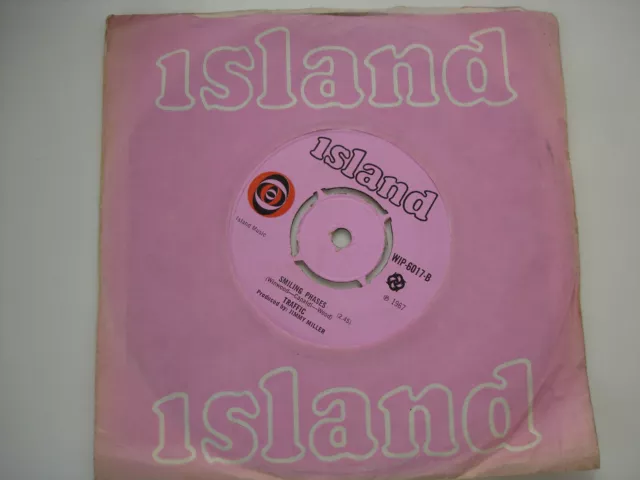 TRAFFIC - Hole In My Shoe / Smiling Phases - Pink Island 45 EX++