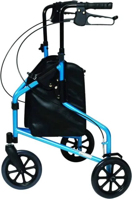 LUMEX 3 Wheel Rollator Walker, Foldable Lightweight For Small & Tight Spaces