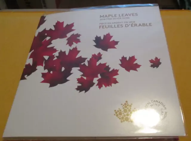 Canada - 2018 - $10 Fine Silver Coin - Maple Leaves - 99.99% Silver - Sealed