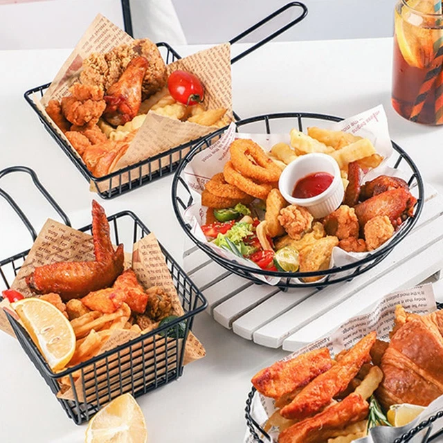 Creative French Fries Basket Food Bucket Chips Container For Home Restaurants