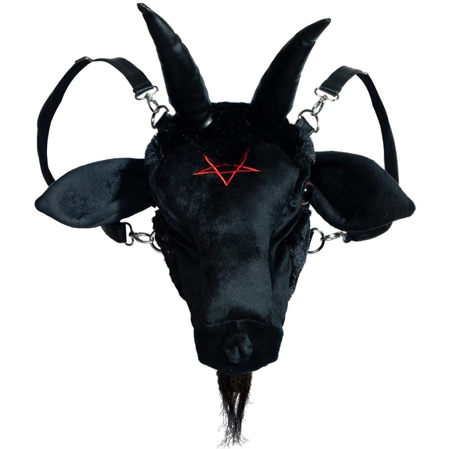 Kreepsville 666 Baphomet Black Plush Purse Shoulder Bag Backpack Convertible NWT