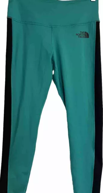 North Face Women's Size Medium Teal Black Crop Capri Leggings Pants