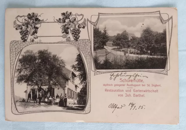 AK Postkarten Feldpostkarte Schürerhütte Joh. Barthel St. Ingbert von 1915