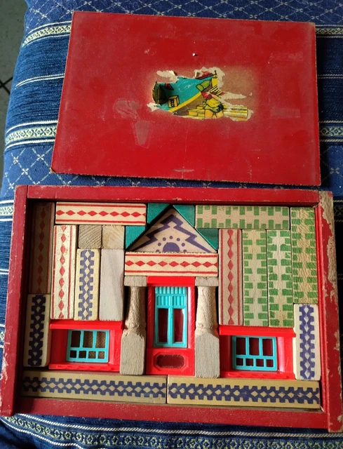 GIOCO COSTRUZIONI ANNI 60 In Legno EUR 25,00 PicClick IT