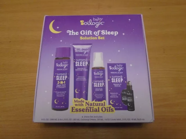 BABY OILOGIC The Slumber & Sleep Gift of Sleep Solutions Set - 4 Piece NEW UK