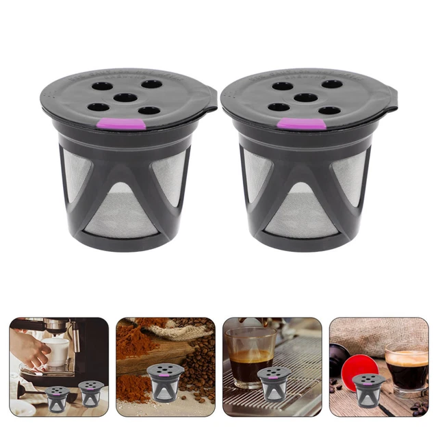 2pcs cas à café portables réutilisables tasses de filtre à café rabagisseurs de