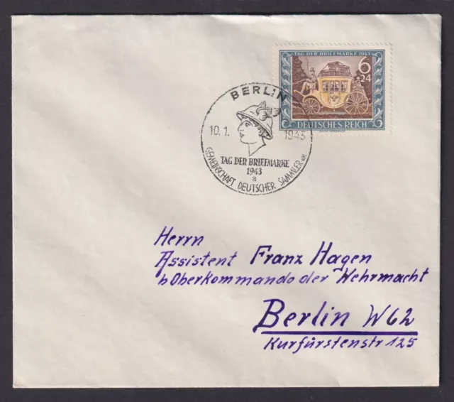 Berlin Deutsches Reich Brief 828 FDC SST Philatelie Tag der Briefmarke Kat.15,00