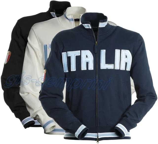 Felpa Estiva Zip Lunga Payper Sport Italia Maglia In Cotone Uomo Leggera