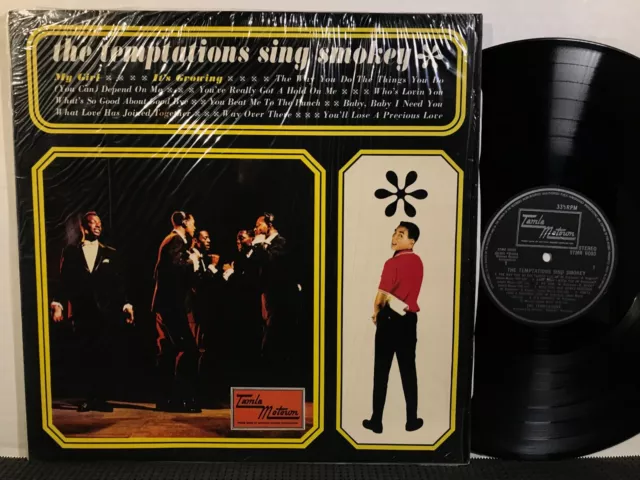 THE TEMPTATIONS Sing Smokey LP TAMLA MOTOWN STMR 9005 STEREO UK 1980 Soul