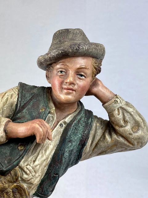 SUPERBE SCULPTURE TERRE CUITE BERNARD BLOCH FIN XIXè - 1900 GARCON Art Nouveau