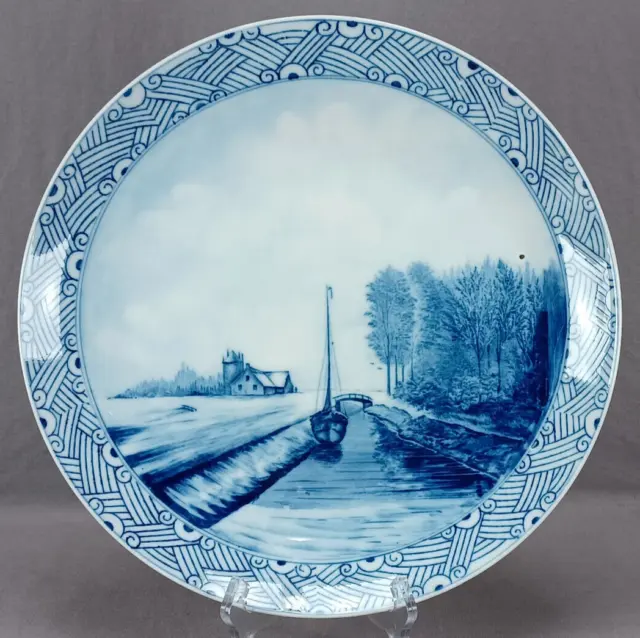 Rosenthal Delft Hand Painted Underglaze Blue Scene 13 1/2 Inch Charger