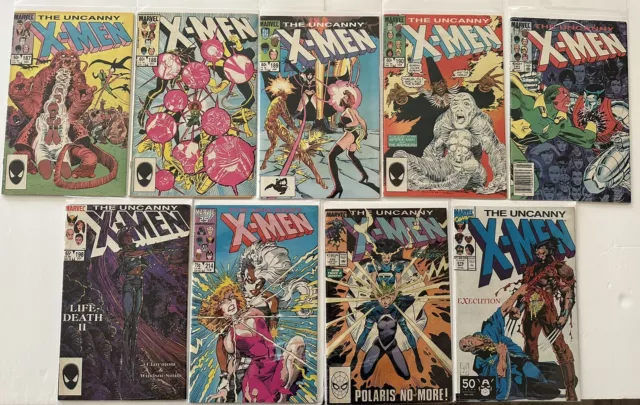 Marvel Comics Uncanny X-men HUGE Copper Lot of 9 Books between 190 and 276