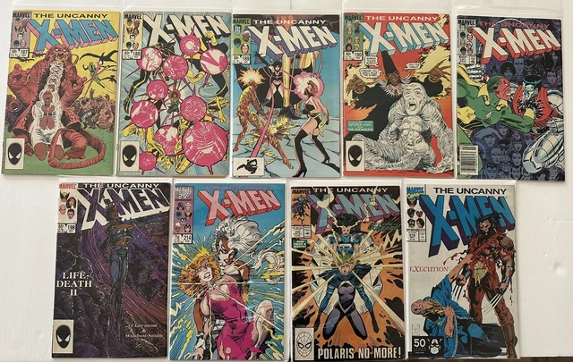 Marvel Comics Uncanny X-men HUGE Copper Lot of 9 Books between 190 and 276