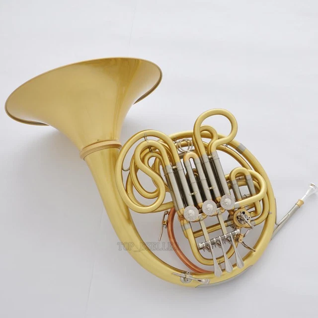 PROFESSIONAL BRUSHED BRASS Double French Horn 103 Model Detachable Bell