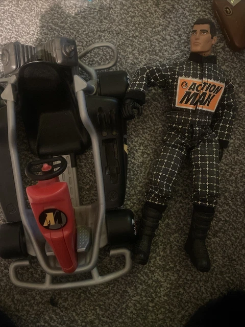 VINTAGE ACTION MAN Super Speeder Go Kart With Driver Action Figure 2000 ...
