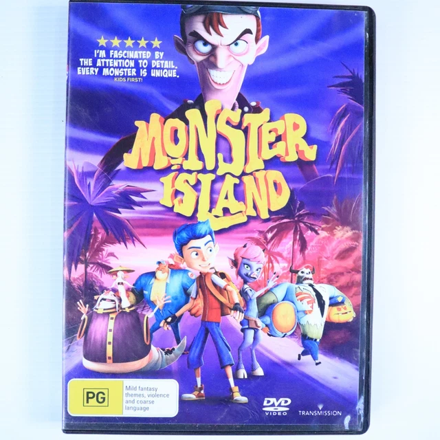 Monster Island (DVD, 2017) Animated Movie Film Very Good Condition Region 4