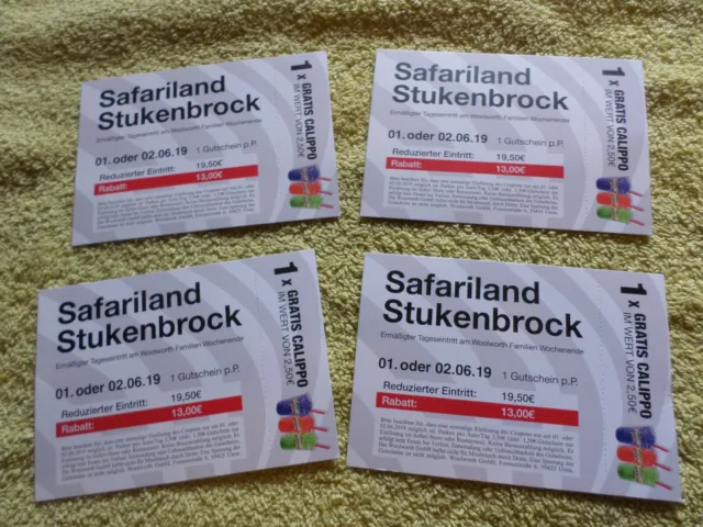 SAFARIPARK SAFARILAND STUKENBROCK Eintrittskarten abgelaufen für Sammler