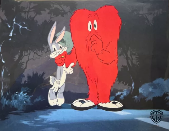 BUGS BUNNY & GOSSAMER Sericel Warner Bros Animation Art Cel 11" x 14"