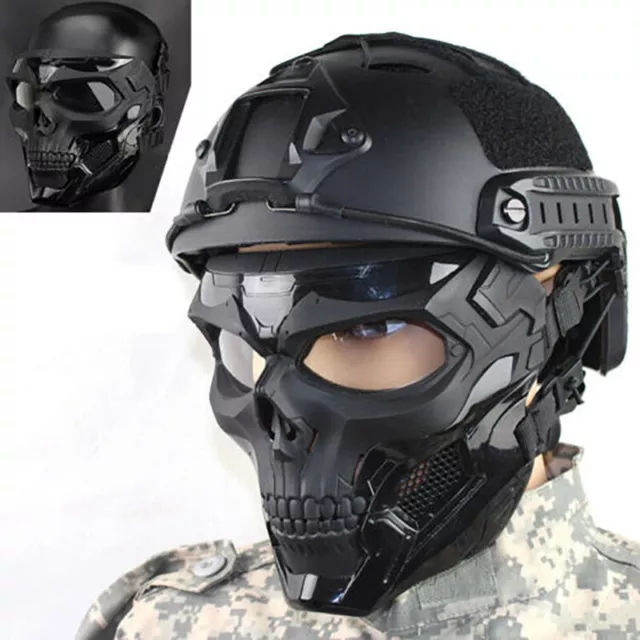 Totenkopf-Gesichtsmaske CS Harley-Helm Taktische Airsoft-Masken Paintball-Schutz