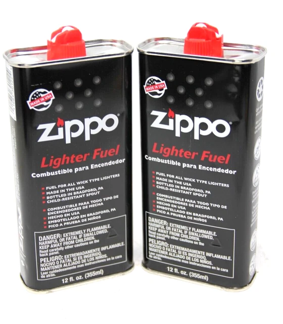 MADE USA ZIPPO Lighter Fuel Fluid 12 oz ( 2 Pack ) for Wick Pocket oil