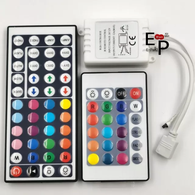 24-44 Key IR Remote Controller Box AC / DC 12V For LED RGB 3528 5050 Light Strip