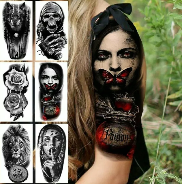 22 Tatouages Éphémères Imperméables Realistes 3