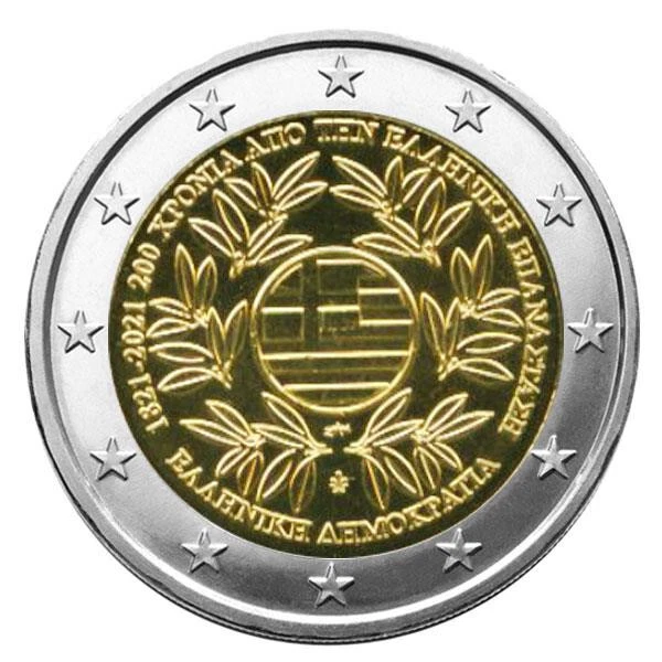 2 EUROS COMMEMORATIVE Grece 2021 - 200 Ans De La Revolution Grecque EUR ...