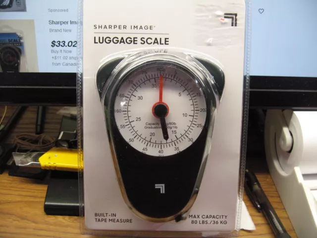 Sharper Image - Luggage Scale - 0-80 Lbs. - Black