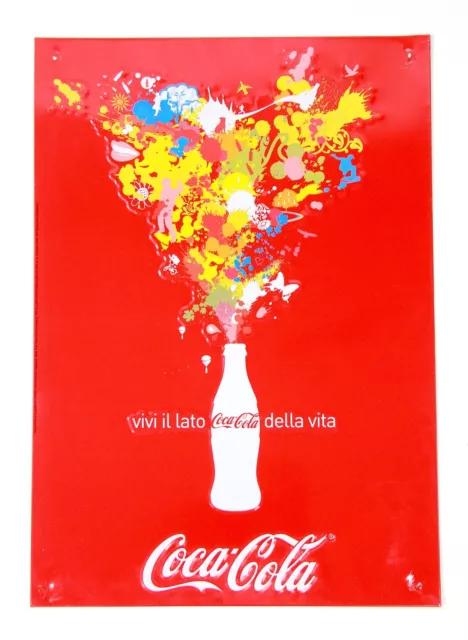 Coca Cola Poster aus Blech Groß Blechschild Von Sammlung 50x35 CM