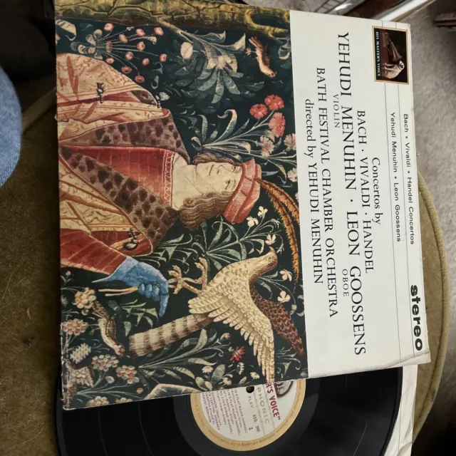 Hmv Asd 500 W/G Vinyl Lp (1962)  Bach Vivaldi Handel Concertos Yehudi Menuhin