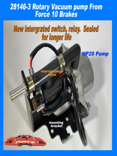 Rotary Vacuum pump 12 V - Brake Booster Vacuum Pump UP28- "Plug and Play"