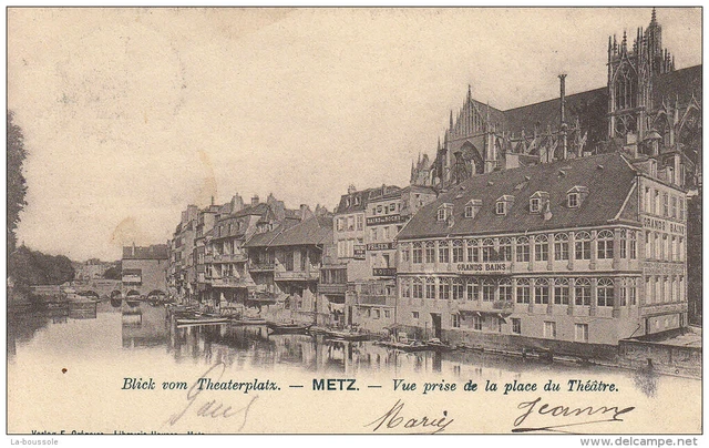 57 METZ - vue prise de la place du theatre