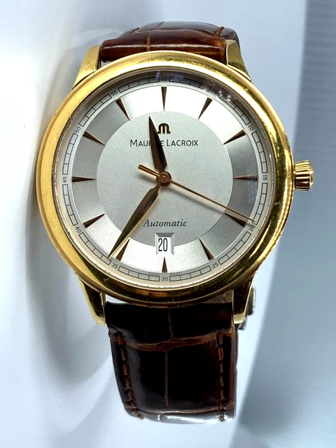 Maurice Lacroix Les Classiques Men's 18k Automatic Watch w/Leather Band (LC6008)