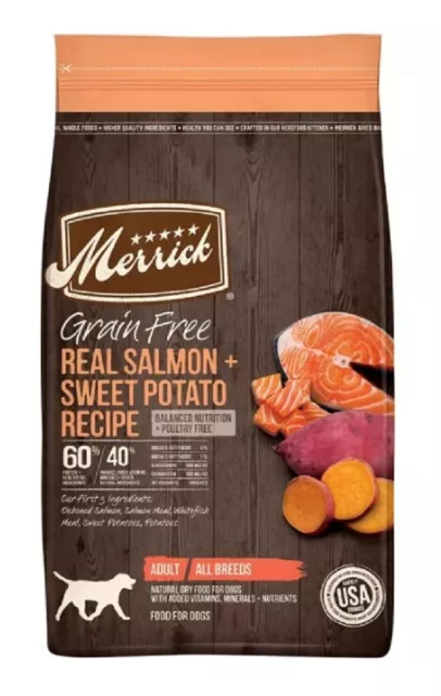 Merrick Grain Free Adult Real Salmon & Sweet Potato Recipe Dry Dog Food - 22 lb.