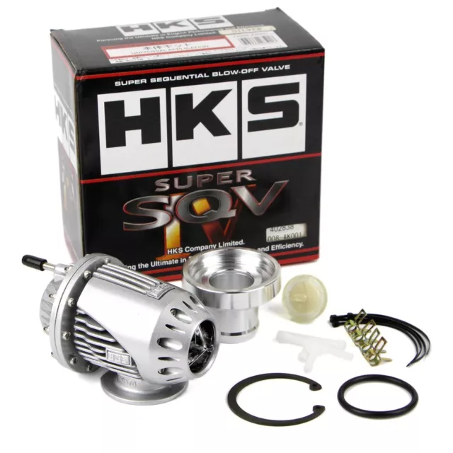 Hks Car Sqv 4 Turbo Blow Off Valve Pull-Type Ssqv Bov With Adapter Silver