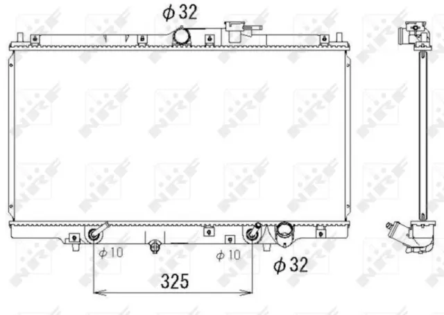 NRF Wasserkühler 53328 HONDA Accord 5 Aerodeck Accord 5 Coupe HONDA Prelude 5