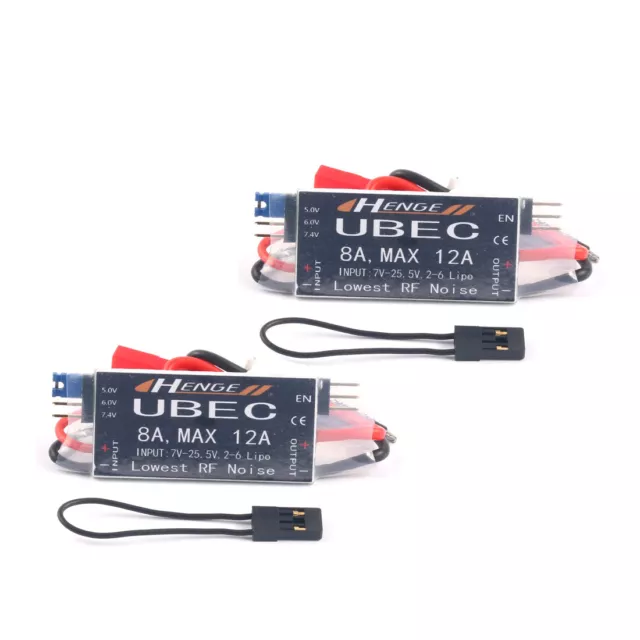 FEICHAO 2PCS 8A UBEC Output 5V / 6V 6A / 8A Max 12A Inport 7V-25.5V 2-6S Lipo