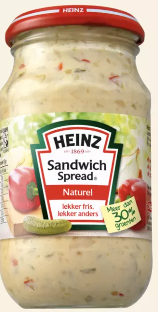 (16,66 EUR/kg) 3x 300g Glas Heinz Sandwich Spread Naturel Brotaufstrich