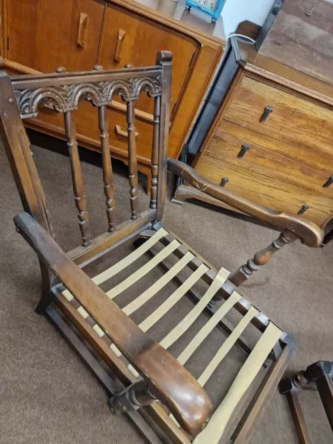 ERCOL OLD COLONIAL Yorkshire Tall Back Easy Chair with Footstool