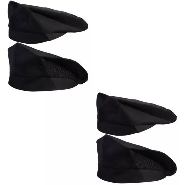 4 pcs Restaurant Waiter Beret Kitchen Working Creative Chef Hat Comfortable