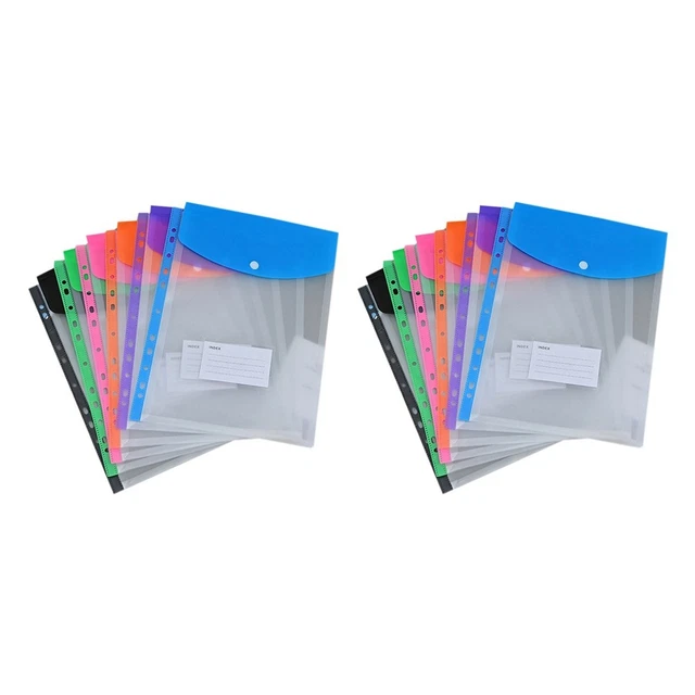 BINDER ORGANIZER Folders, 12 Pack Expandable Folders Plastic ...