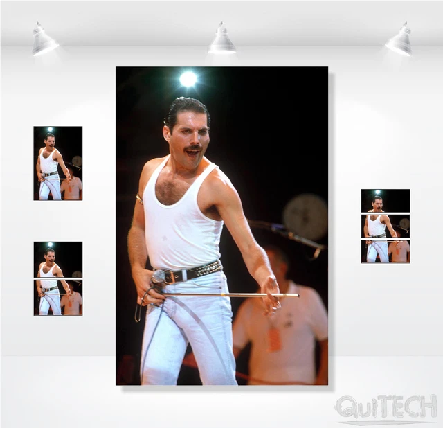 Tableau Toile Freddie Mercury - Reproduction Artistique Moderne - Format Carré Déco Murale