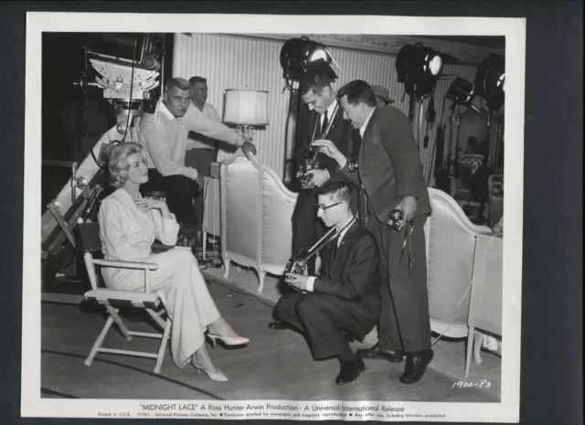 Doris Day Candid With Photographers On Set - 1960 Vintage Photo - Midnight Lace