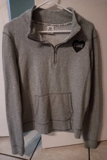 Victoria Secret Pink Half Zip Pullover Size Medium